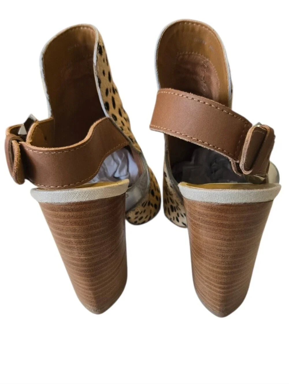 🔥🐆 NIB Dolce Vita “Franky” Leopard Calf Hair Slingback Heels 🐆🔥